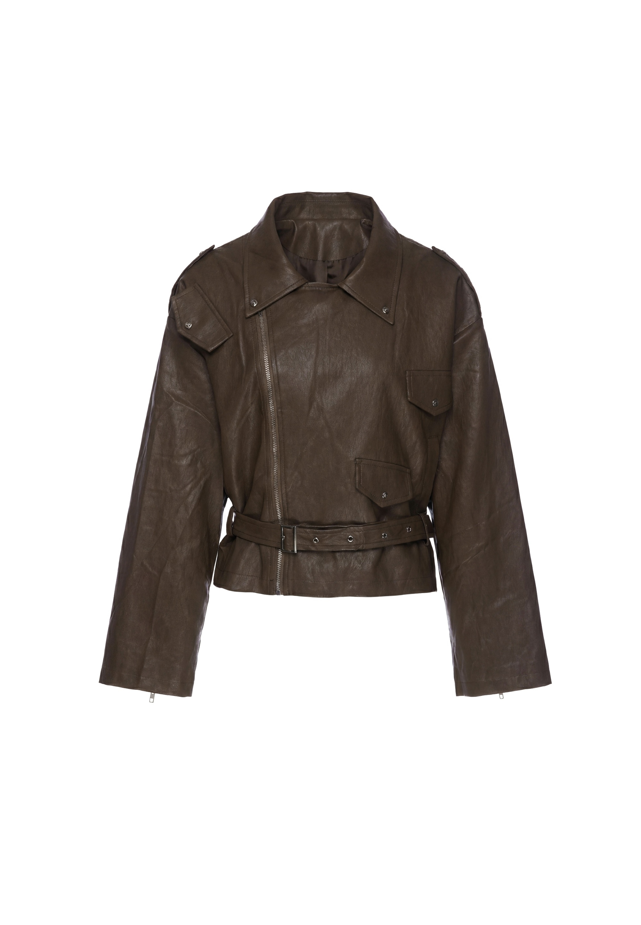 Veste mi-saison faina en marron : devant
