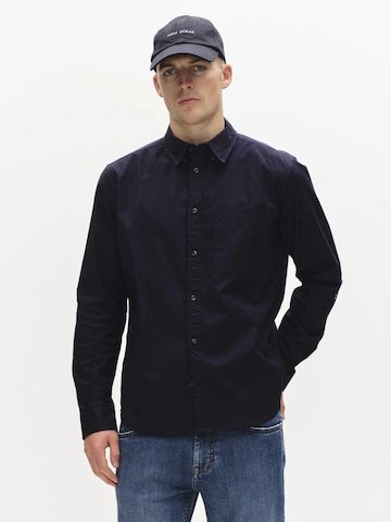 GABBA Regular Fit Skjorte 'Bent Reg Ox' i blå: forside