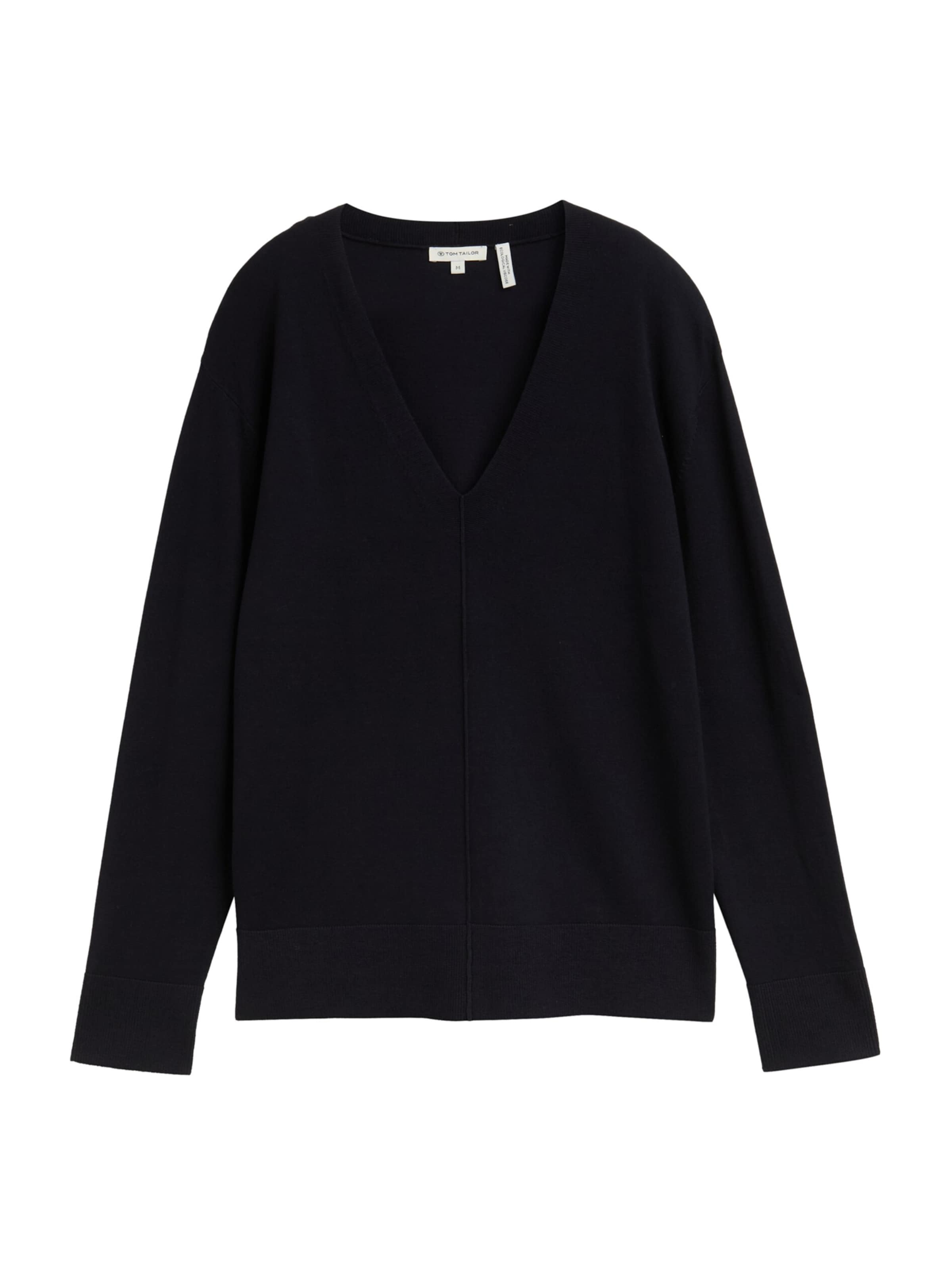 TOM TAILOR Trui in Zwart: voorkant