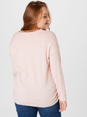 ONLY Carmakoma Pullover 'Lella' in Pink