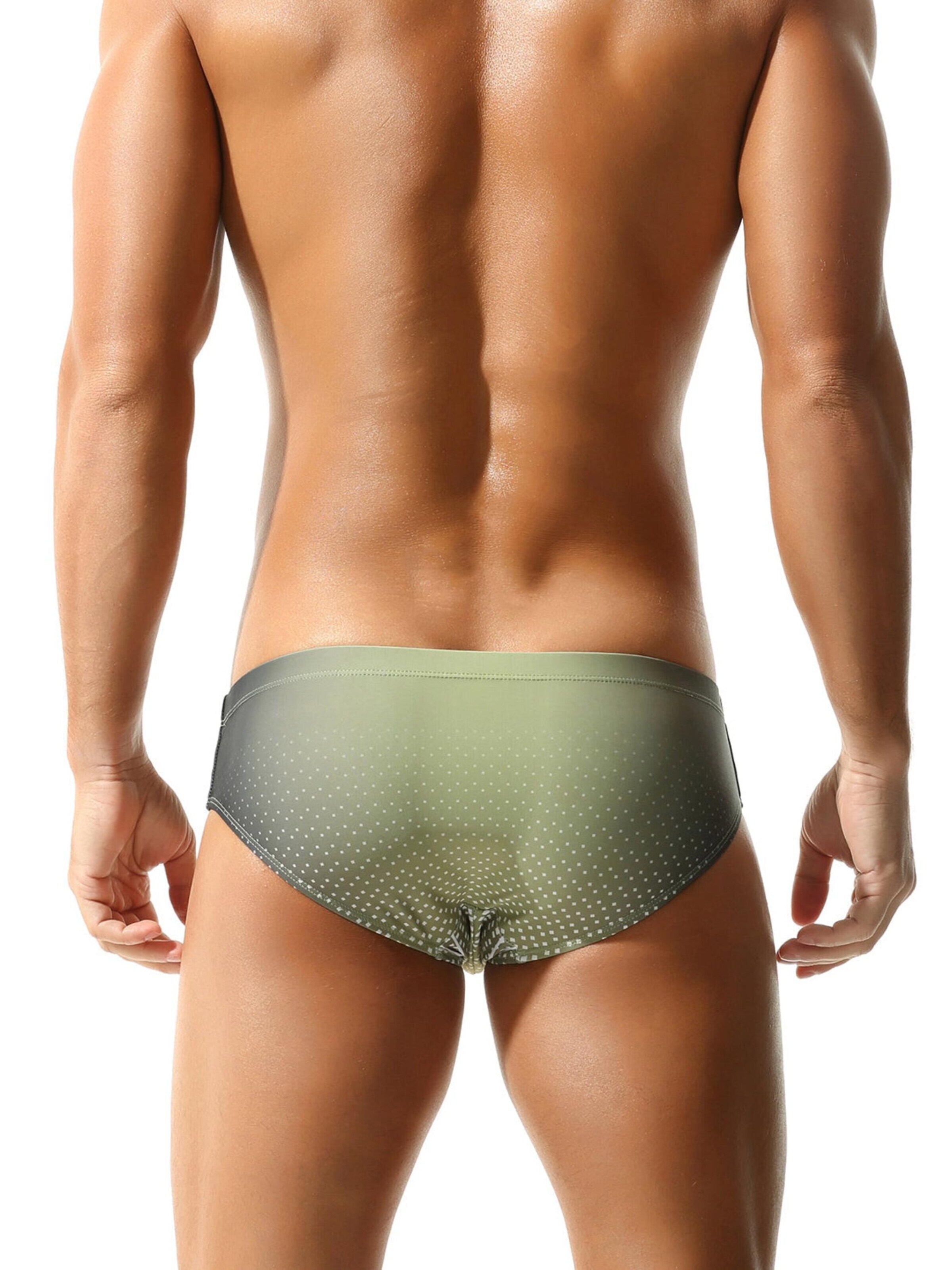 SEOBEAN Swim Trunks in Green
