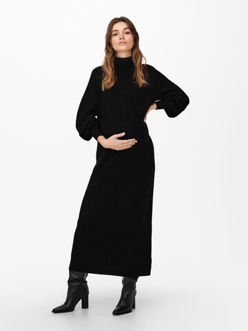 Only Maternity - Vestido de punto 'Lucca' en negro: frente