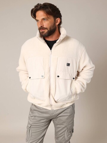Veste en polaire 'COSMO' Deeluxe en blanc : devant