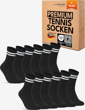 sockenkauf24 Athletic Socks in Black: front