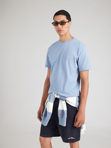 Les Deux Shirt 'Core Contrast' in Blue: front