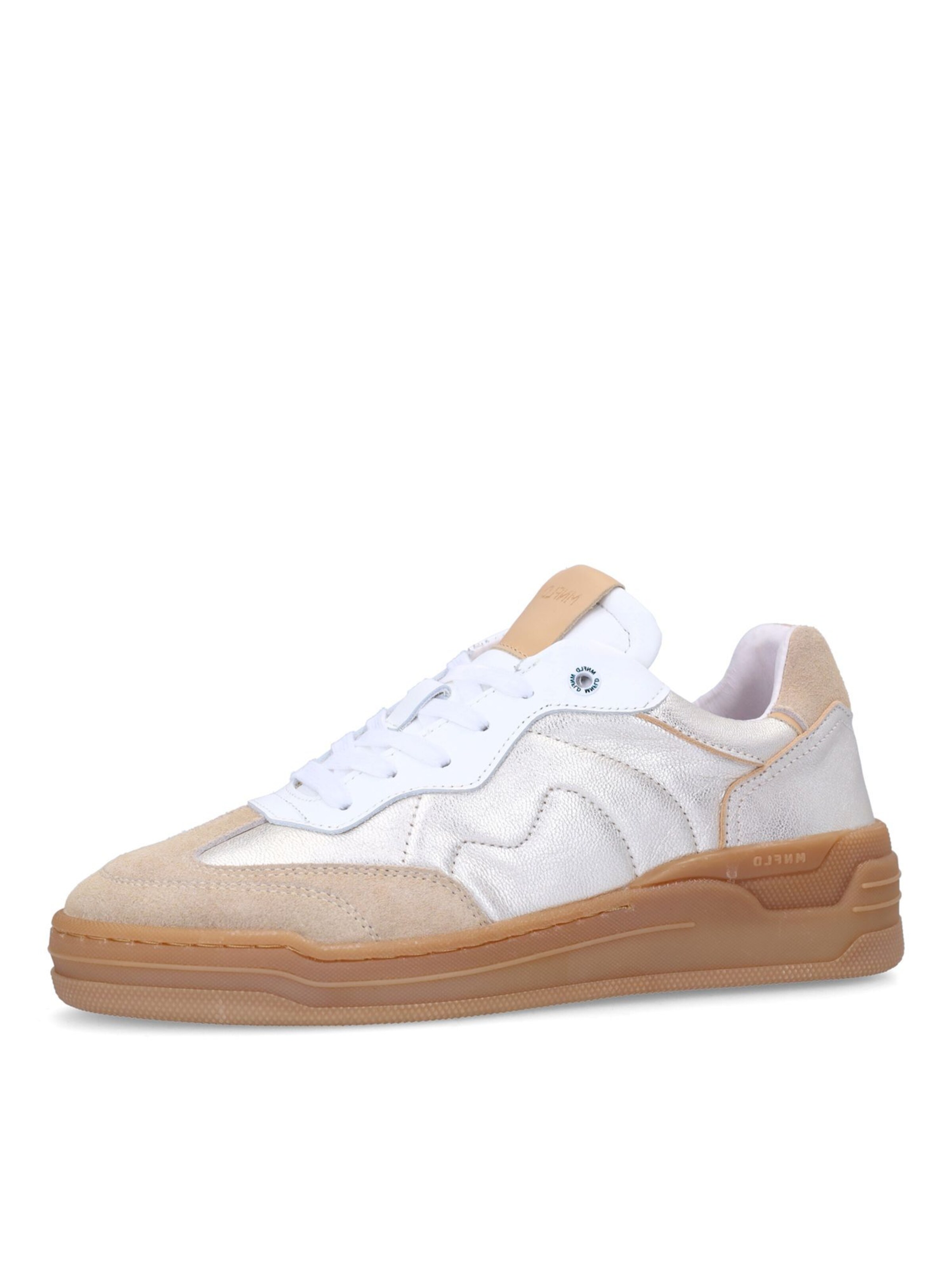 MANFIELD Sneaker in beige / hellblau / silber, Produktansicht