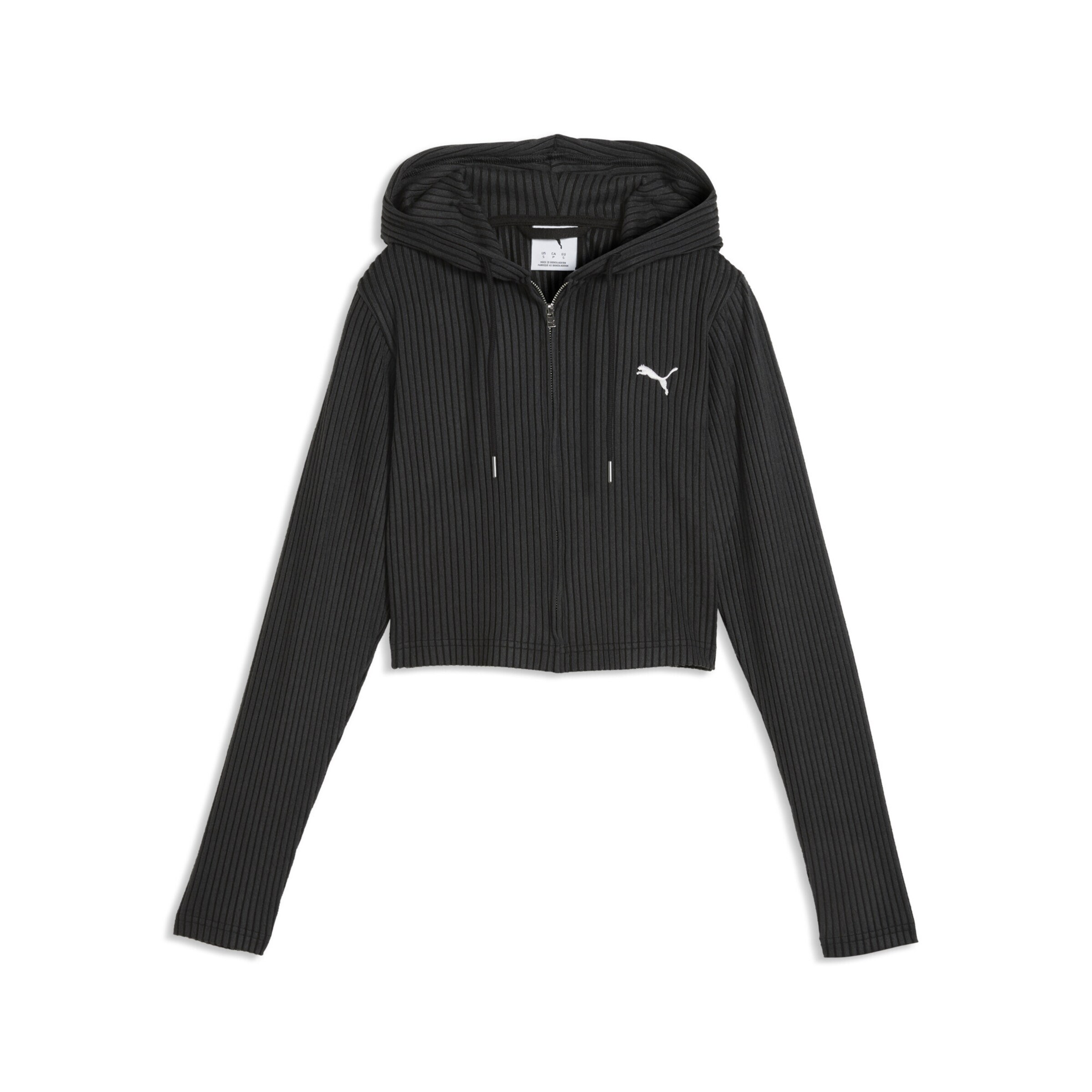 PUMA Sportstrickjacke in Schwarz: Vorderseite