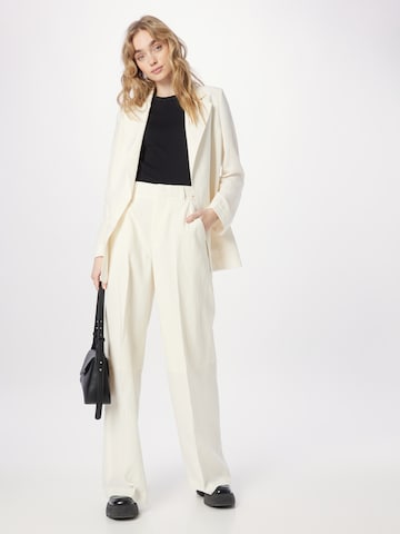 SCOTCH & SODA Wide leg Pressveckad byxa 'Hana' i beige