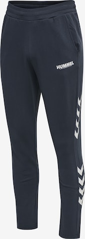 Hummel Tapered Workout Pants 'Legacy' in Blue: front