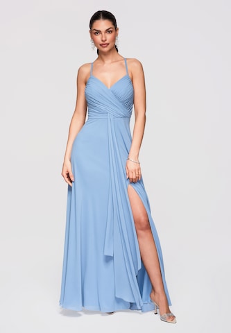 Ombre Evening Dress in Blue: front