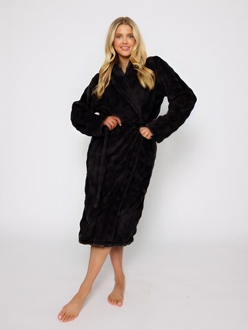 Loungeable Long Bathrobe in Black