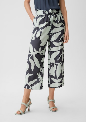 comma casual identity Wide leg Broek in Grijs: voorkant