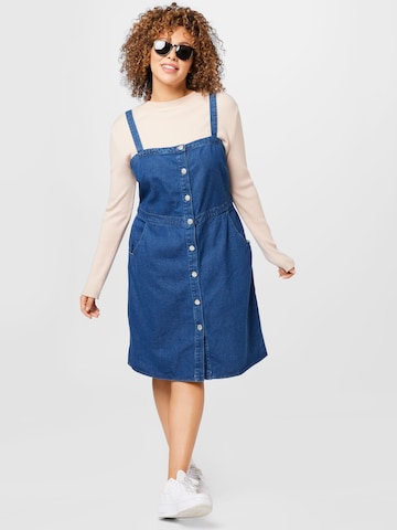 Dorothy Perkins Curve Košilové šaty – modrá