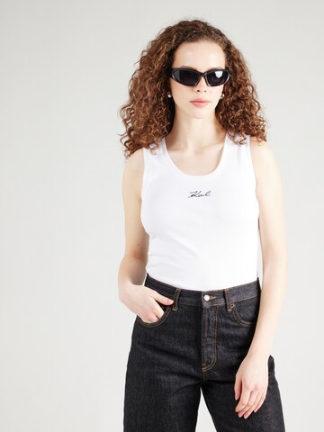 Karl Lagerfeld Top in Wit: voorkant