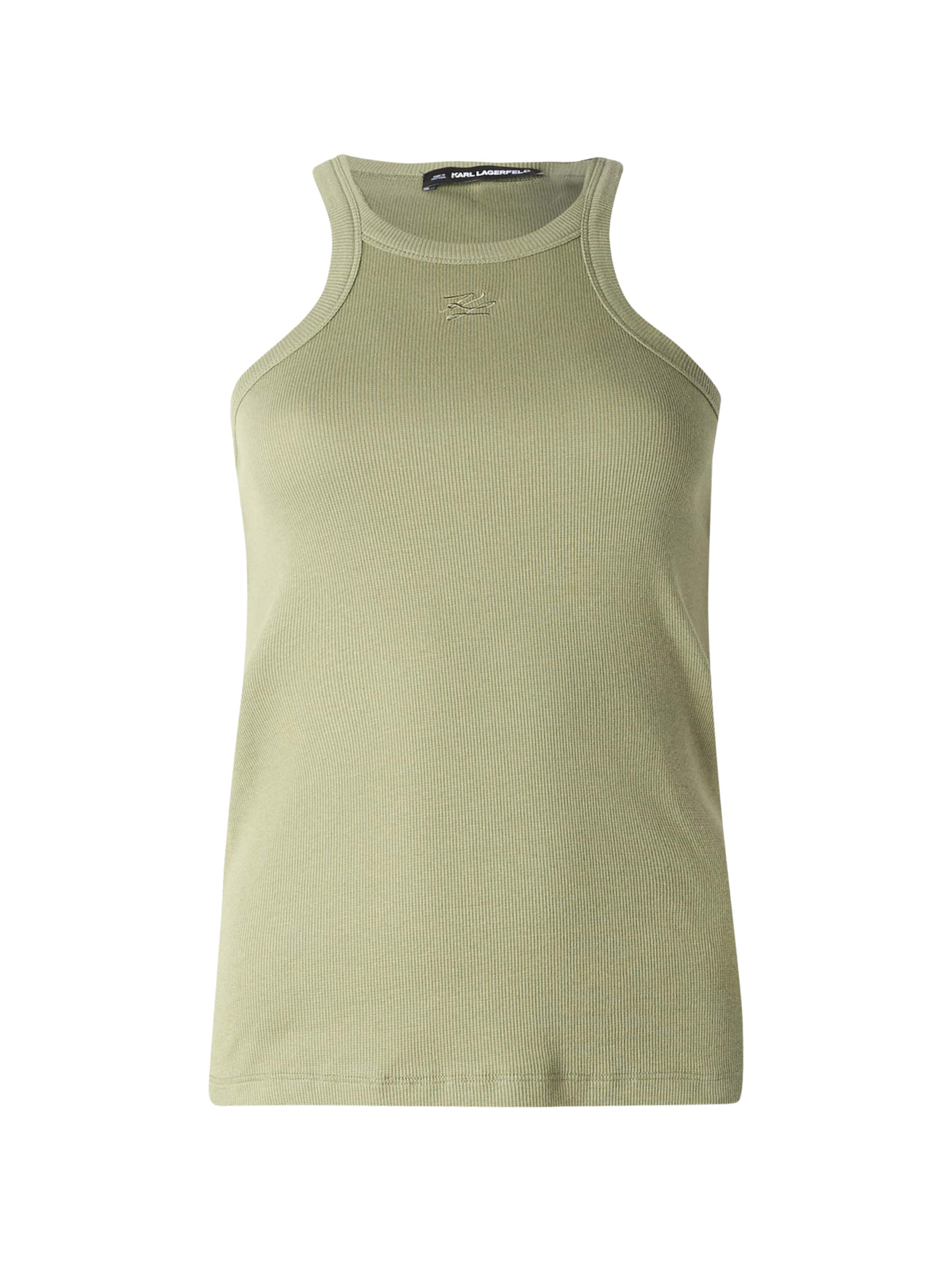 Top de la Karl Lagerfeld pe verde: față