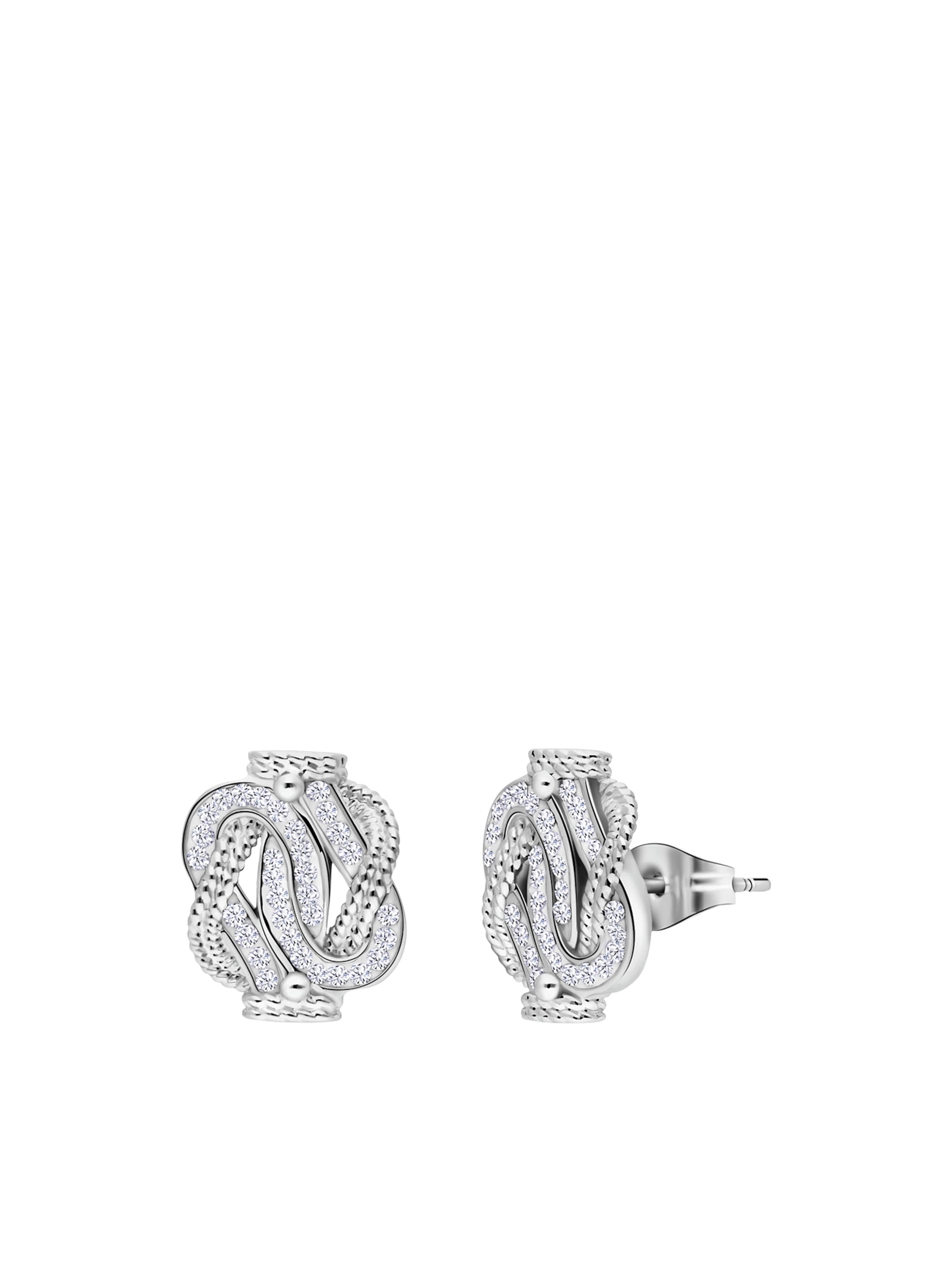 Lucardi Earrings 'Dagi Knoten' in Silver: front