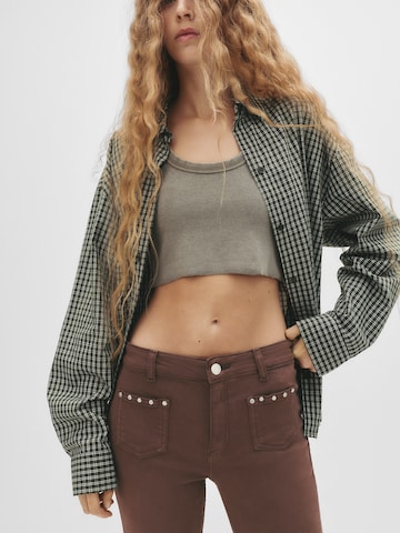 évasé Jean Pull&Bear en marron