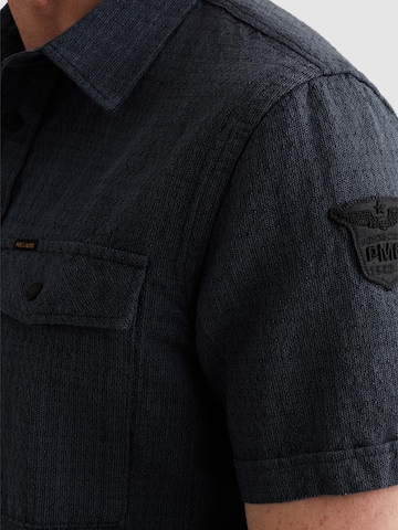 Coupe regular Chemise 'Shirt with short sleeves in cotton/linen' PME Legend en bleu