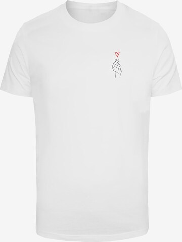 Merchcode Shirt 'K Heart' in Weiß: predná strana