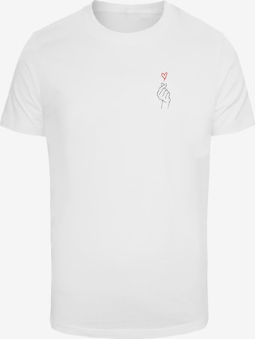 Merchcode Shirt 'K Heart' in White: front