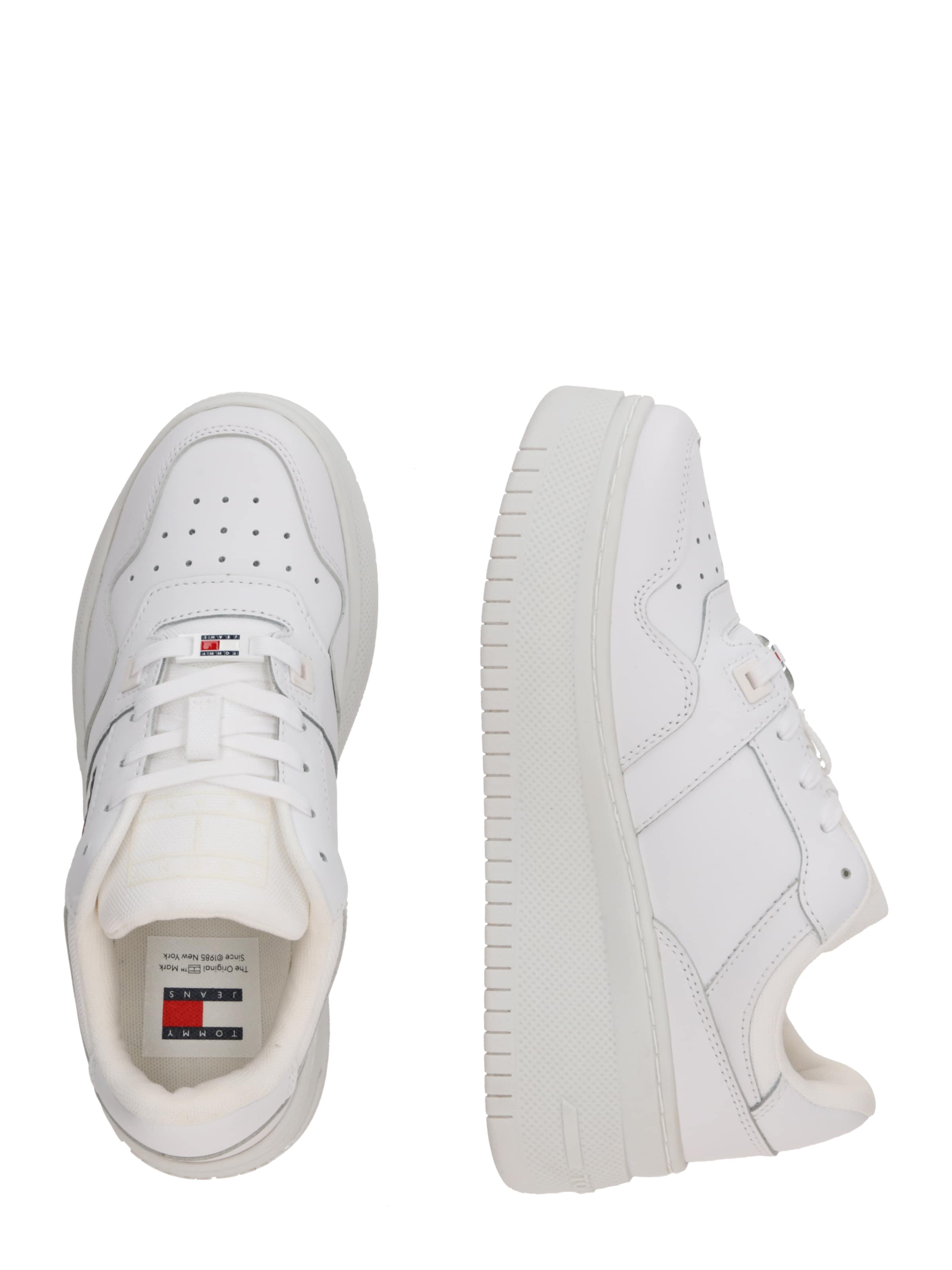 Sneaker low 'Retro Basket Ess' de la Tommy Jeans pe alb