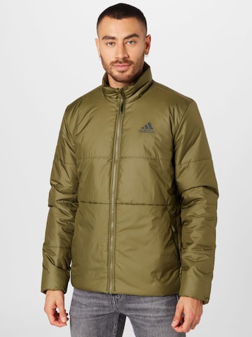 Giacca per outdoor 'Bsc 3-Stripes Insulated' di ADIDAS SPORTSWEAR in verde: frontale