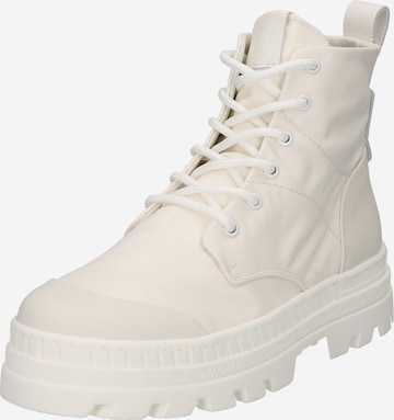 Marc O'Polo Lace-Up Ankle Boots 'Jessy 3D' in White: front