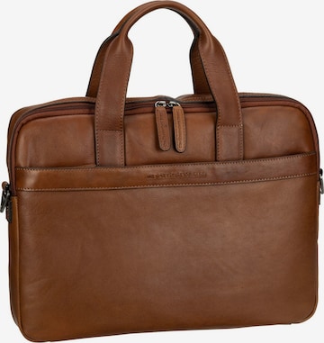 The Chesterfield Brand Document Bag in Brown: front