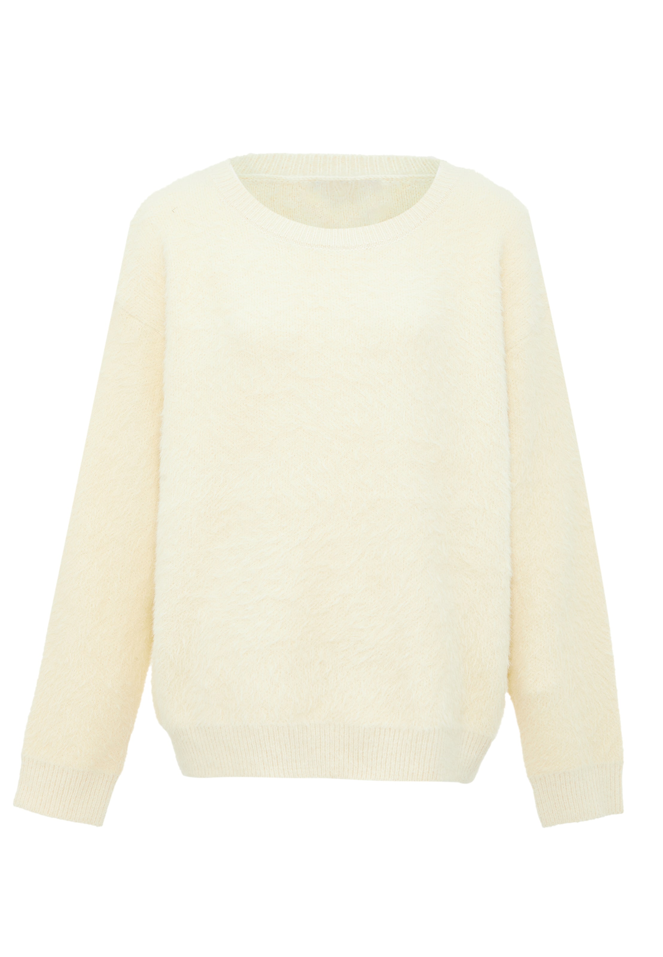 Poomi Пуловер в бяло: отпред