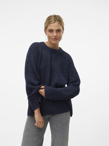 VERO MODA Trui 'VMMeredith' in Blauw: voorkant
