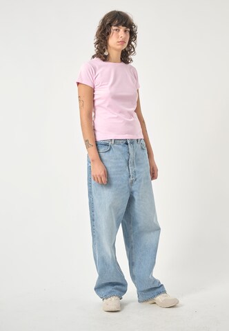 Cleptomanicx T-Shirt 'Slim Tee Ligull Slim' in Pink