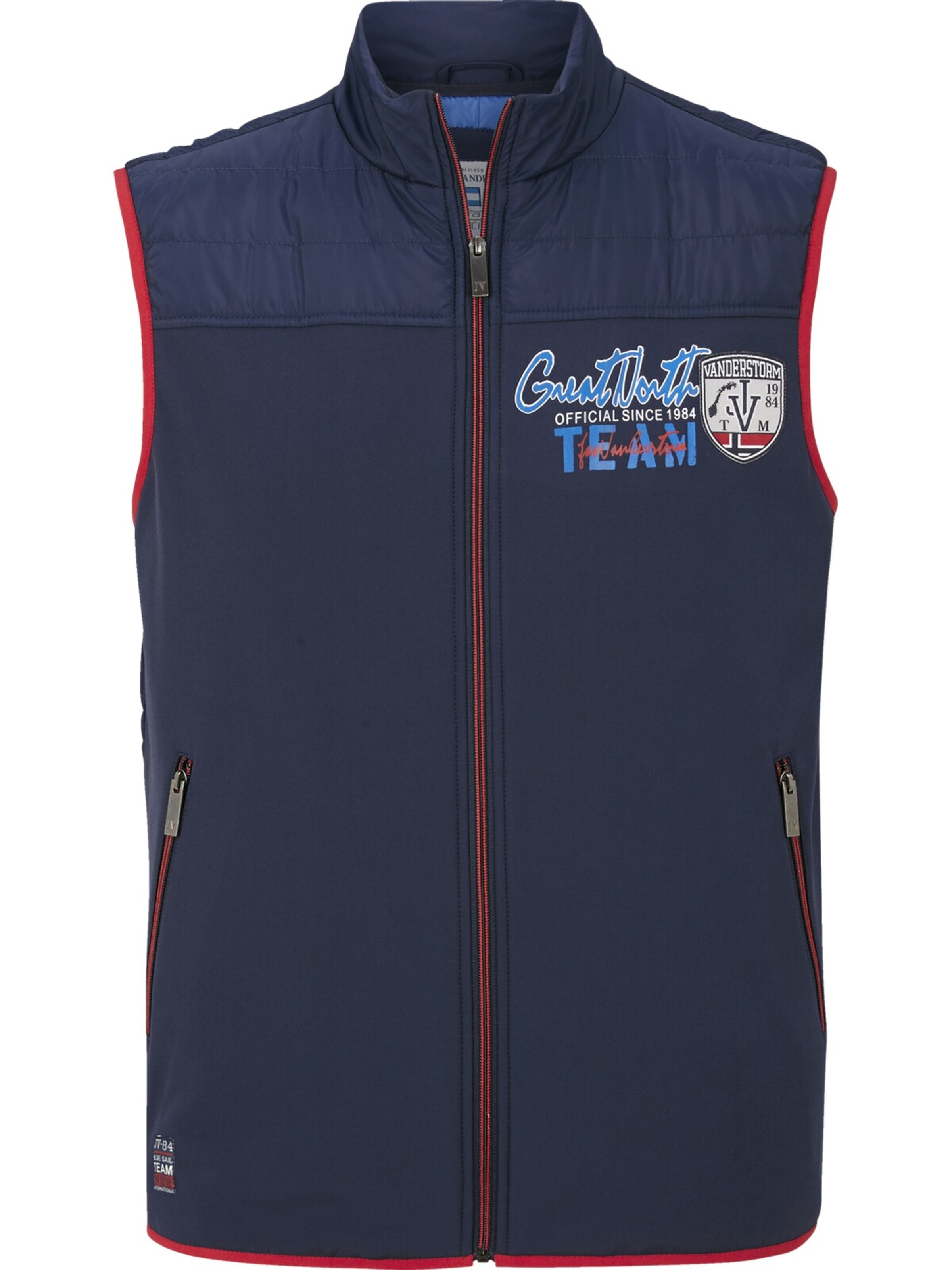 Jan Vanderstorm Vest ' Haakon ' in Blue: front