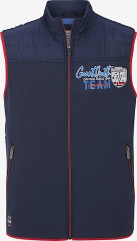 Jan Vanderstorm Vest ' Haakon ' in Blue: front