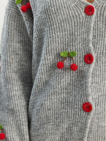 Bianco Lucci Strickjacke in Grau