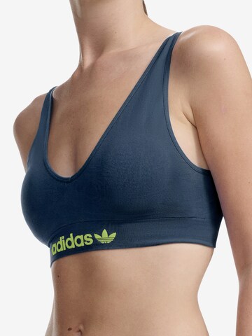 ADIDAS ORIGINALS Bralette Bra ' Low Back ' in Blue