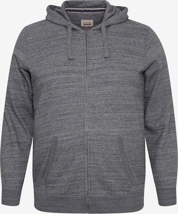 BLEND Kapuzensweatshirtjac 'Velno' in Grau: predná strana