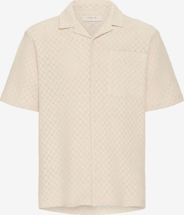 !Solid Comfort fit Overhemd ' SDTeagan ' in Beige: voorkant