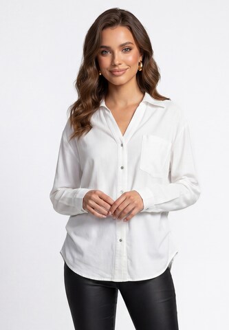 faina - Blusa em branco: frente