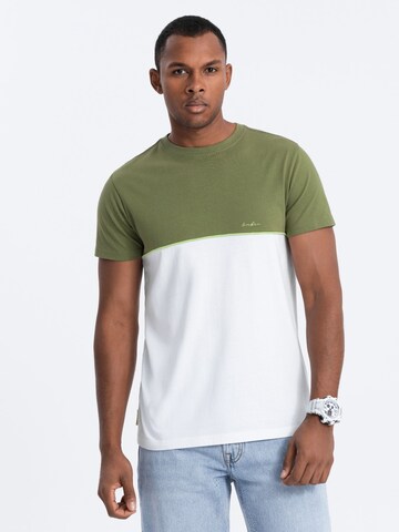 Ombre Shirt 'S1619' in Green: front