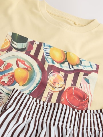 Next Kort pyjamas i gul