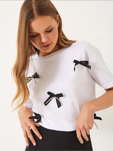 T-shirt Bianco Lucci en blanc