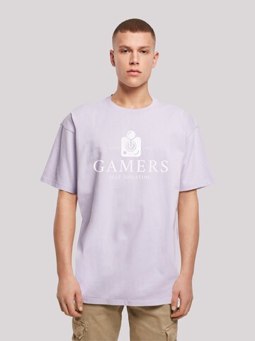 T-Shirt 'Gamers Self Isolating Retro Gaming SEVENSQUARED' F4NT4STIC en violet : devant