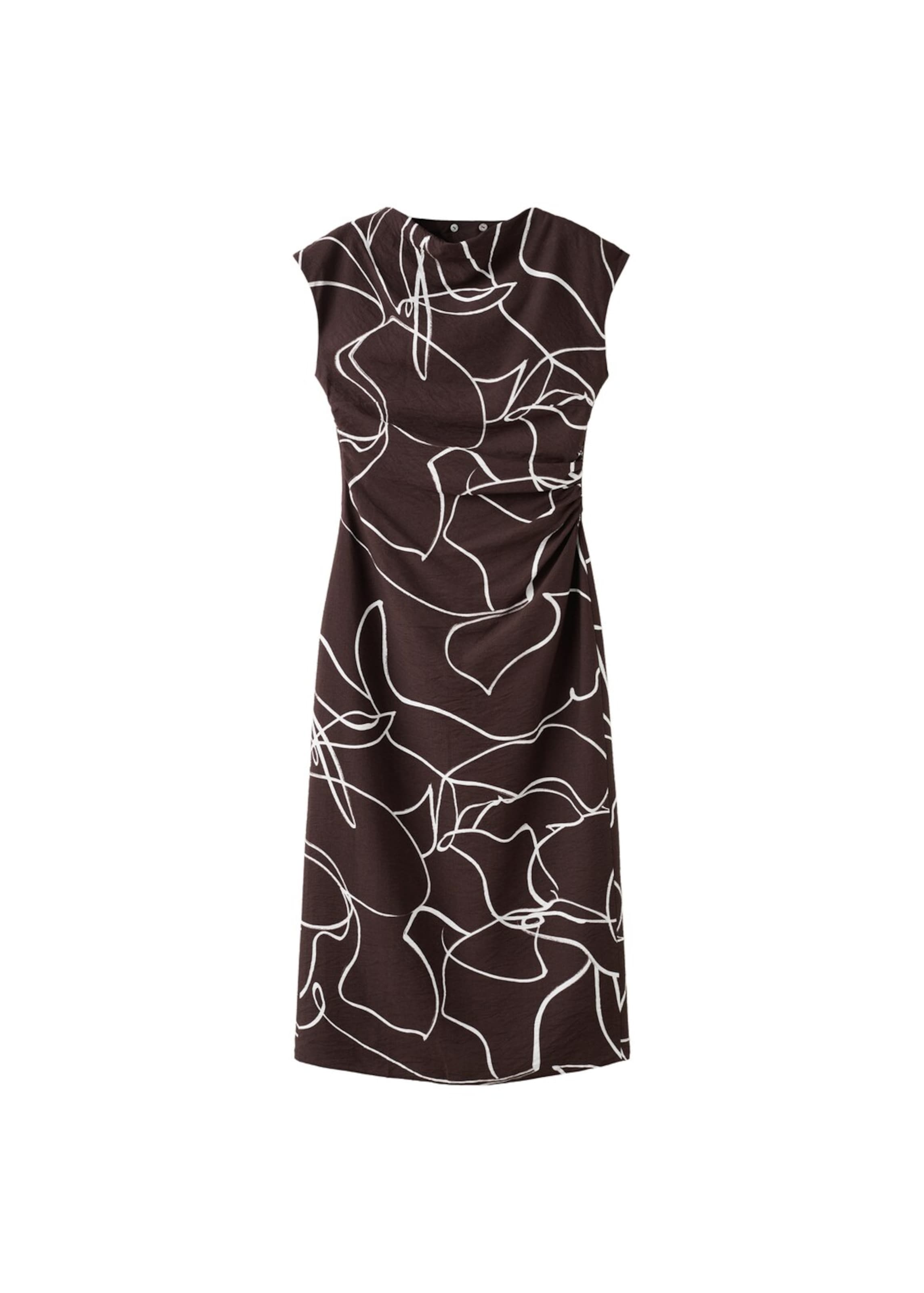 MANGO Šaty 'Daniela' - hnedá / biela, Produkt