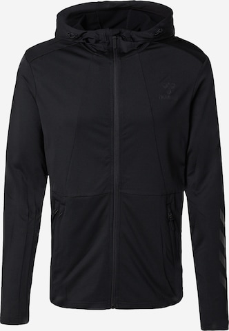 HummelSportski gornji dio trenirke 'Aston' - crna boja: prednji dio