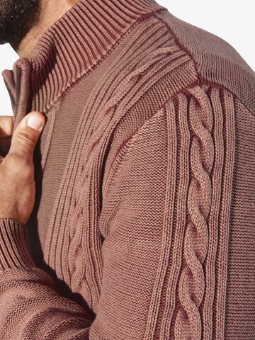 Jan Vanderstorm Knit cardigan 'Akselskar' in Red