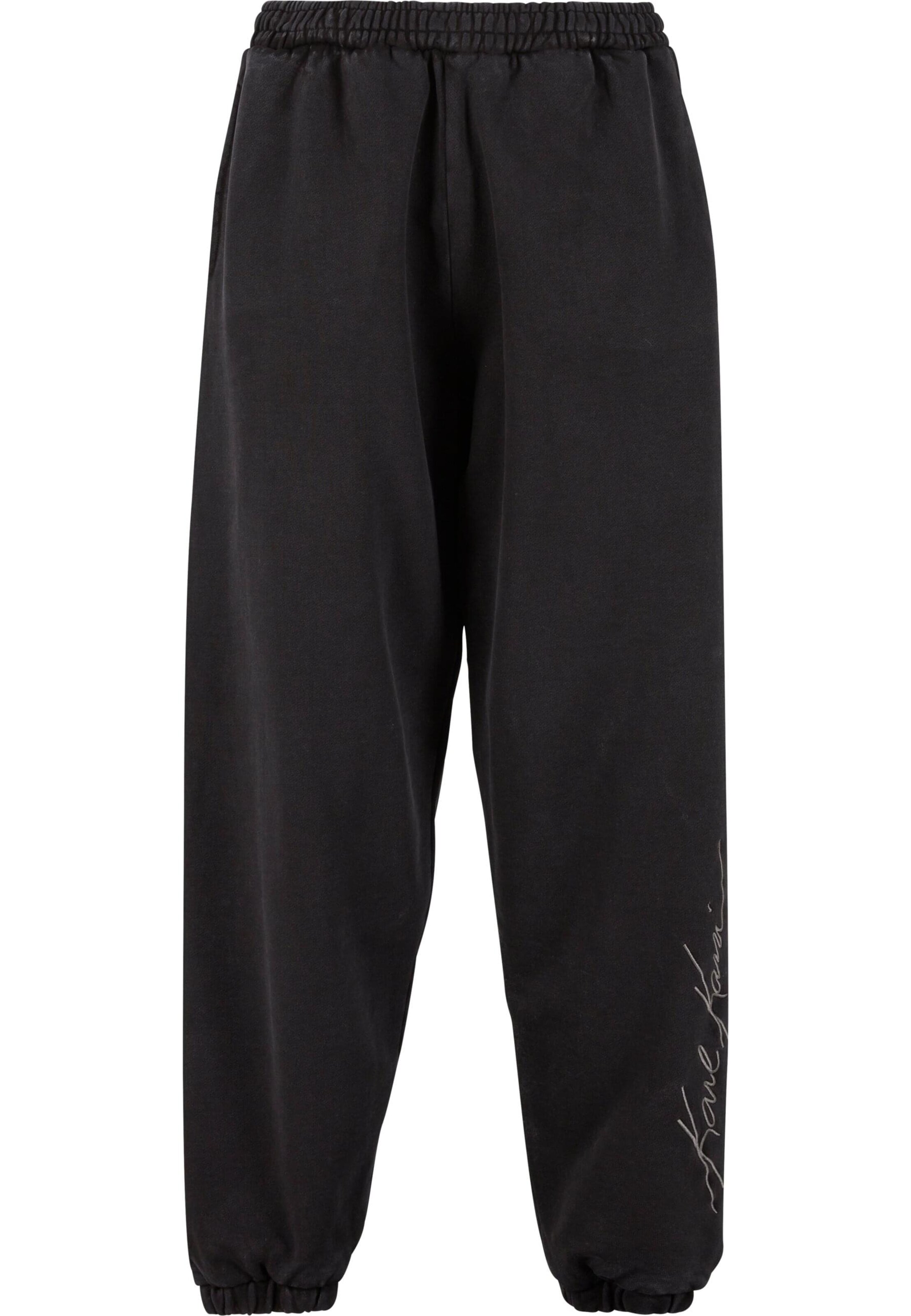 Effilé Pantalon 'Autograph' Karl Kani en noir : devant