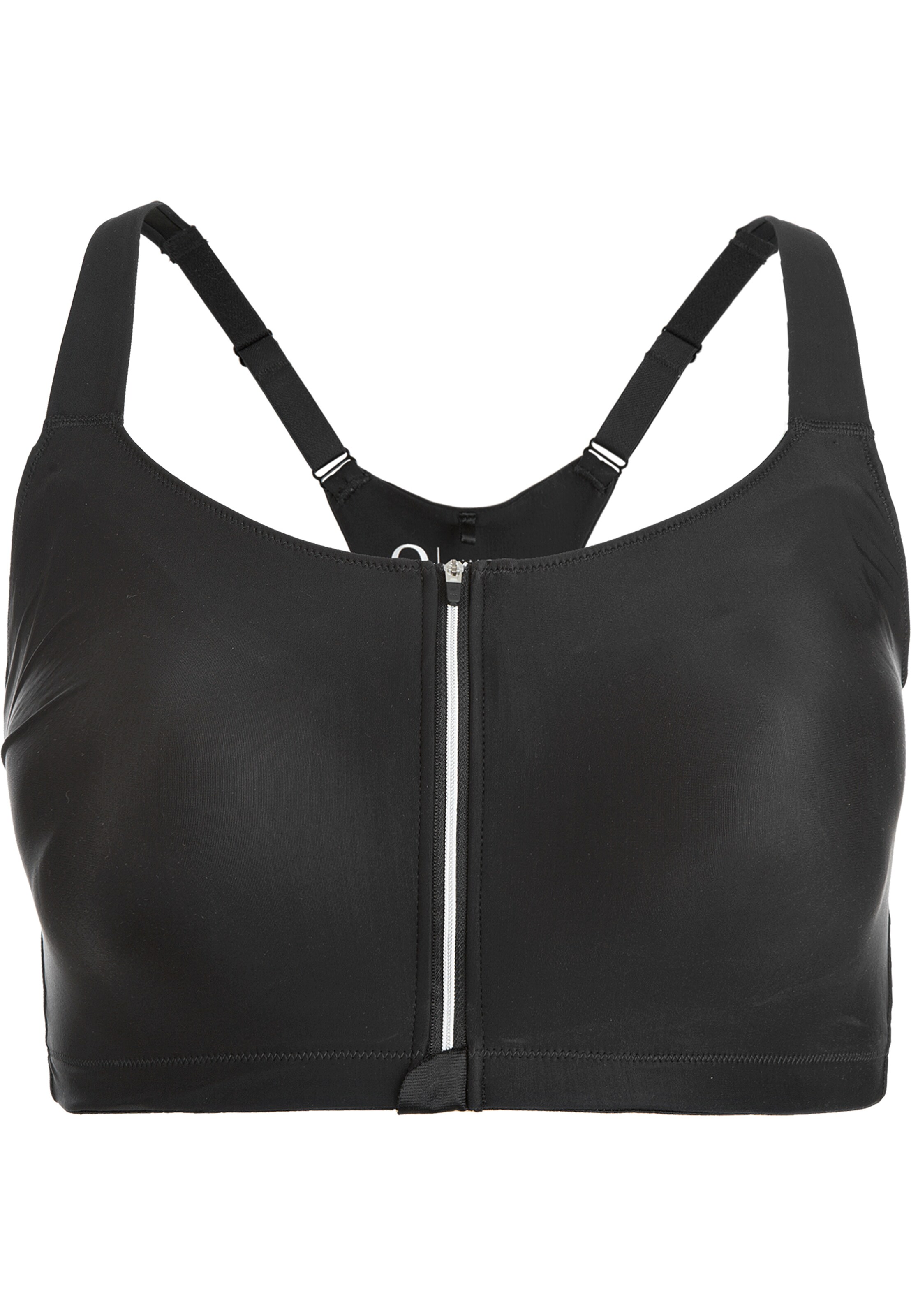 Q by Endurance Bustier Sport-BH 'Thinna' in Schwarz: Vorderseite