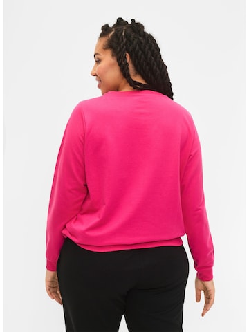 Zizzi Sweatshirt i pink