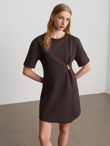 Dilvin Dress in Brown: front