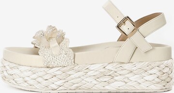 Sandalo di CAFè NOIR in beige: frontale